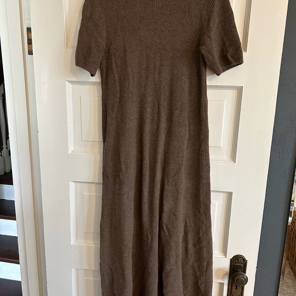 GAP Brown Ribbed Knit Dress